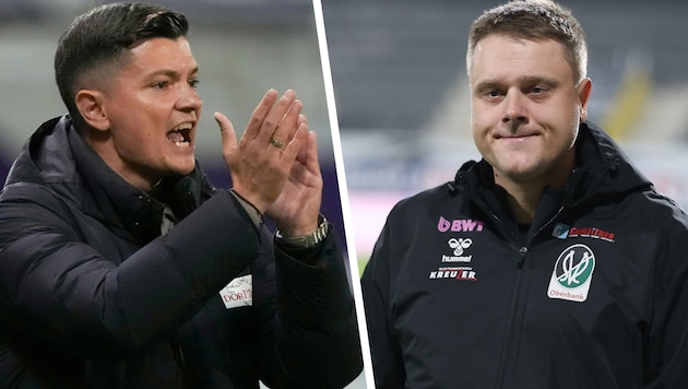 Die Trainer von SCR Altach und SV Ried, Ognjen Zaric und Mario Despotovic