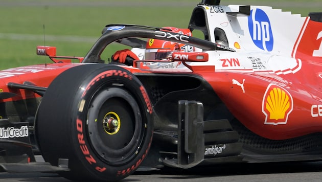Charles Leclerc in the Ferrari