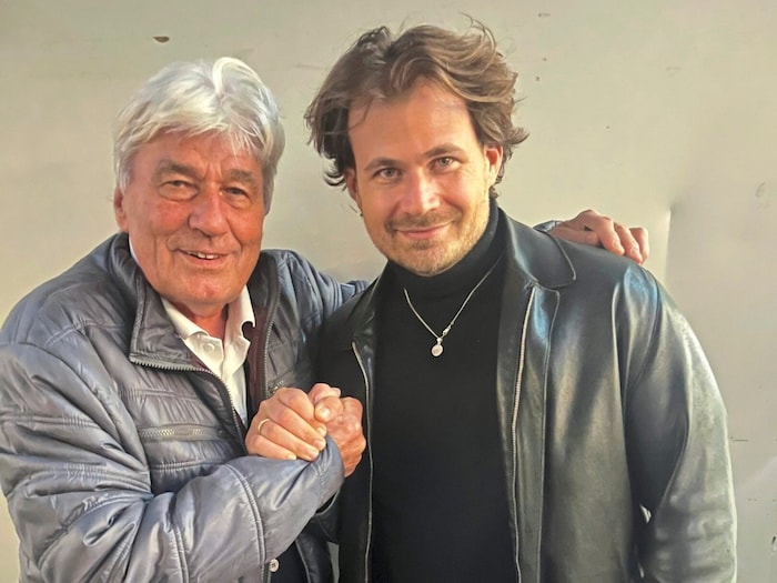 Tennis-Pionier Hans Kary mit Start-up-Investor Eugen Prosquill