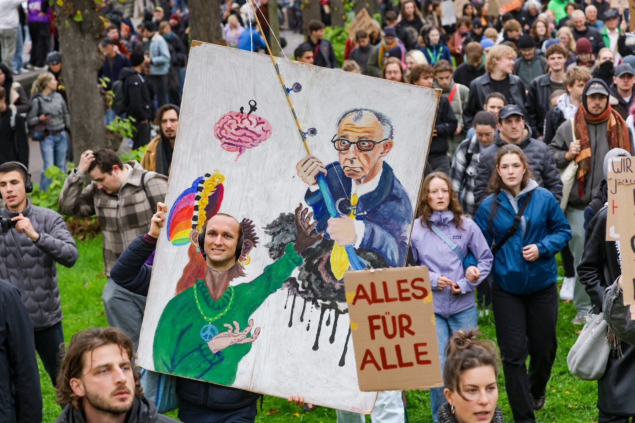 Demonstranten in Köln