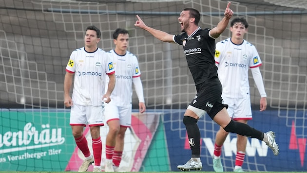 Matheus Cecchini traf zum 1:0 für Bregenz gegen die Admira.