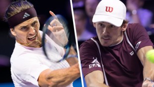 Im Duell der beiden Alex hat sich der Australier De Minaur (re.) gegen den Deutschen Zverev ...