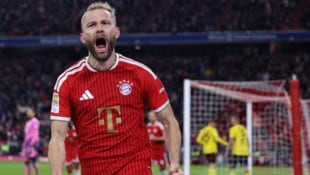 Konrad Laimer, nachdem er die Bayern gegen Borussia Dortmund mit 1:0 in Führung gebracht hatte …
