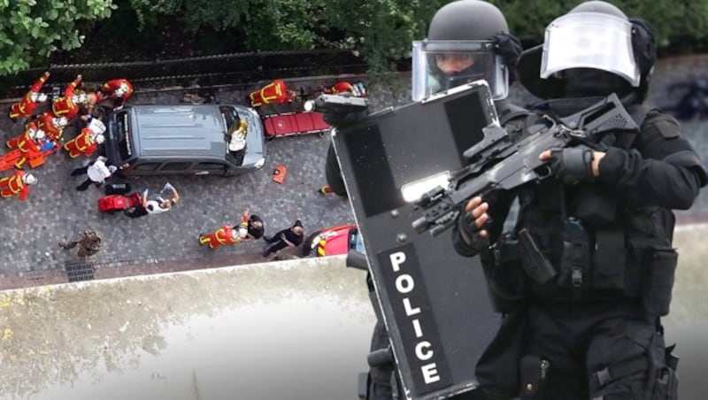 Sechs Soldaten wurden bei dem Angriff in Levallois-Perret verletzt. (Bild: AFP)