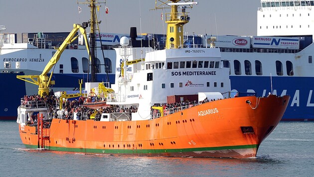 Die Aquarius ist für die Organisation SOS Mediterranee im Einsatz. (Bild: AFP)