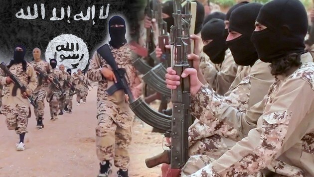 Kämpfer der Terrormiliz IS (Bild: AFP, thinkstockphotos.de)