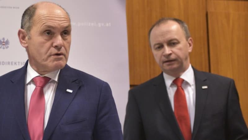 Wolfgang Sobotka und Konrad Kogler (Bild: APA/HANS PUNZ)