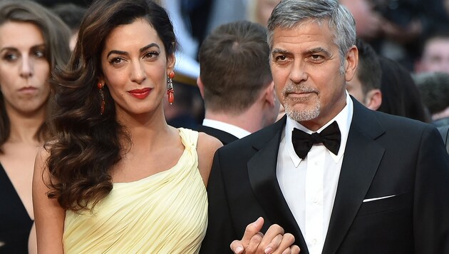 George Clooney mit seiner Amal (Bild: AFP)