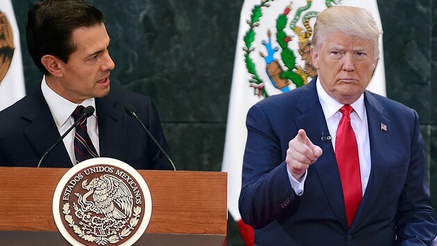 Nieto widersetzt sich nach wie vor der Forderung Trumps, für die Grenzmauer zu zahlen. (Bild: AFP)