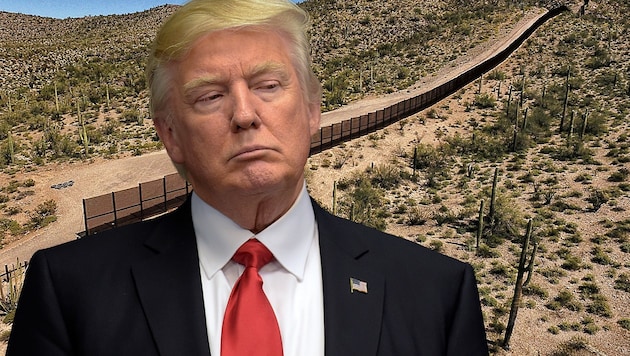 Trumps Mauer bleibt vorerst ein unfinanzierbares Wahlversprechen. (Bild: AFP)