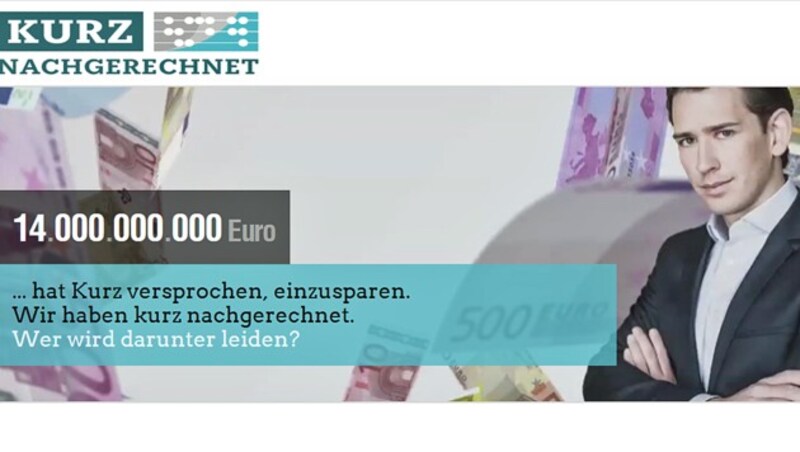 Die Anti-Kurz-Plattform kurz-nachgerechnet.at (Bild: kurz-nachgerechnet.at)