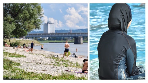 In Oberösterreich - wie hier am Donaustrand in Linz - werden noch selten Frauen in Burkinis gesehen. (Bild: Dostal, APA/Rolf Haidt)