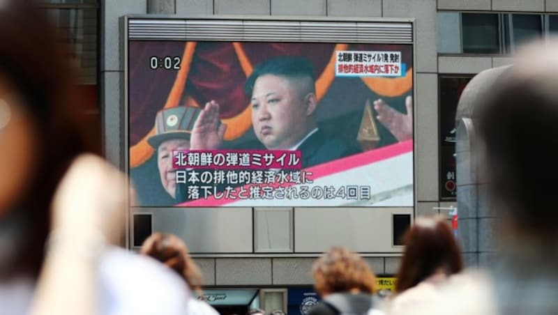 Die Provokationen aus Nordkorea sind das große Thema in japanischen Medien. (Bild: AP)