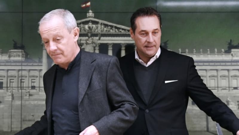 Peter Pilz und Heinz-Christian Strache (Bild: APA/Hans Klaus Techt)