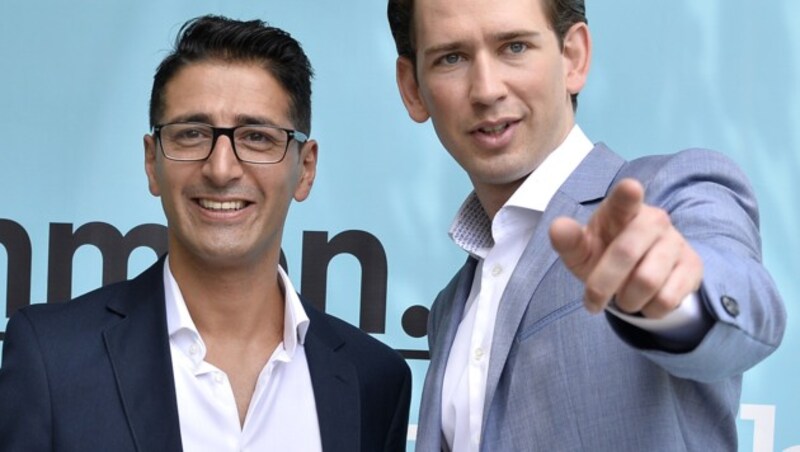 Efgani Dönmez und Sebastian Kurz (Bild: APA/Herbert Pfarrhofer)