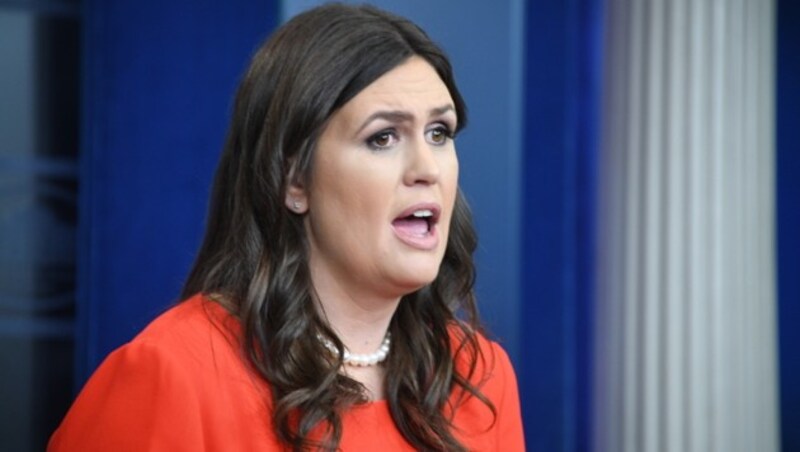 Trumps Pressesprecherin Sarah Huckabee Sanders (Bild: AFP)