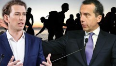 ÖVP-Chef Sebastian Kurz, SPÖ-Chef Christian Kern (Bild: AFP, EPA, APA/HELMUT FOHRINGER)