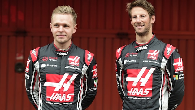 Kevin Magnussen und Romain Grosjean (Bild: AFP)