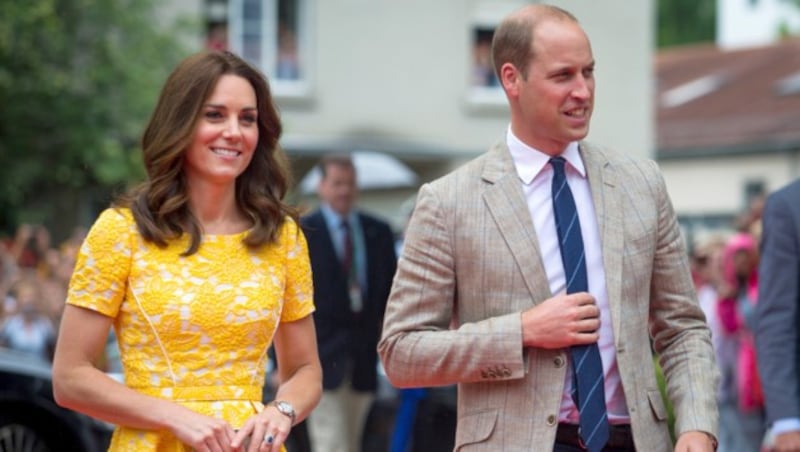 Prinz William und Herzogin Kate in Heidelberg (Bild: AP)