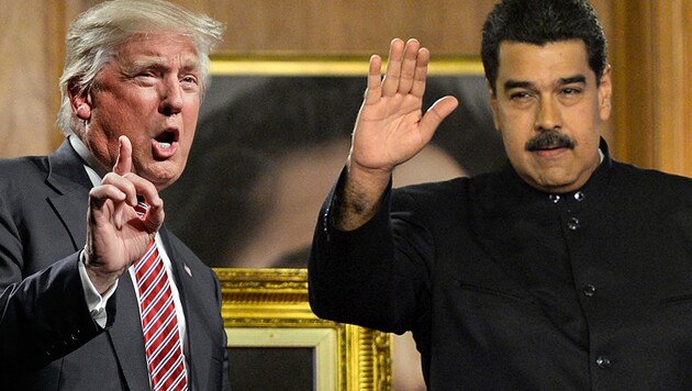 US-Präsident Trump warnt seinen venezolanischen Amtskollegen Maduro vor dessen "Diktatur-Plänen". (Bild: AP, AFP)
