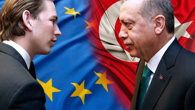 Bundeskanzler Sebastian Kurz und der türkische Präsident Recep Tayyip Erdogan (Bild: APA/Dragan Tatic, thinkstockphotos.de)