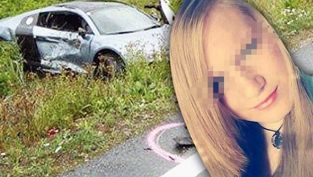 Tanja (17) überlebte den Unfall nicht. (Bild: Privat, Polizei, krone.at-Grafik)