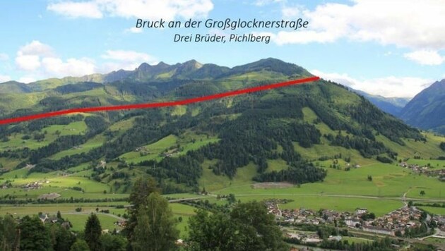 Landschaftsverwüstung durch die 380er-Freileitung, hier dargestellt an einer Fotomontage. (Bild: Weißenbacher)