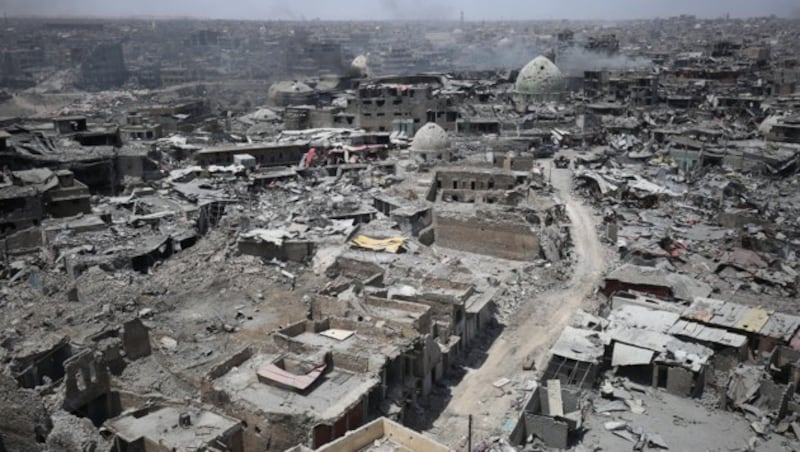 Die Altstadt ist zerstört. (Bild: AFP)