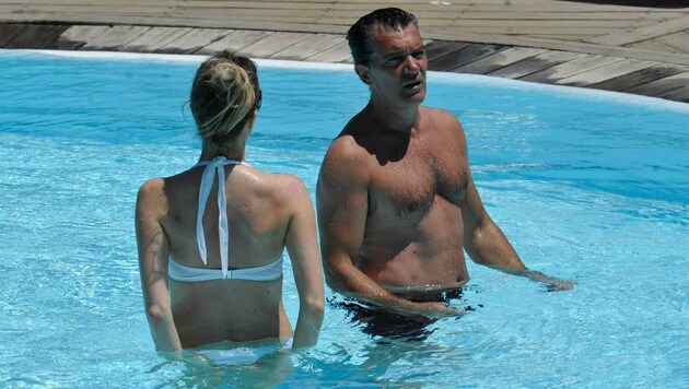 Antonio Banderas und Nicole Kimpel auf Ischia (Bild: www.PPS.at)