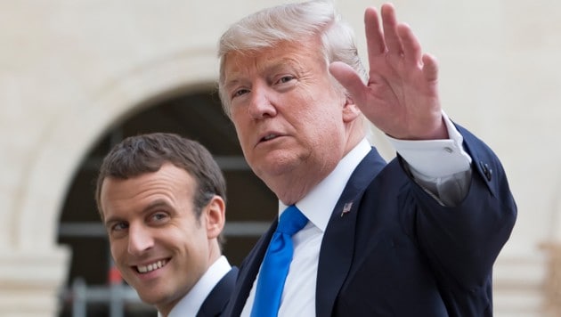 Emmanuel Macron und Donald Trump (Bild: AP)