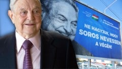 Die Orban-Regierung hat George Soros zum Staatsfeind erklärt. (Bild: AFP, AP, Krone.at-Grafik)