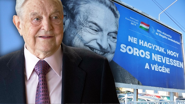 Die Orban-Regierung hat George Soros zum Staatsfeind erklärt. (Bild: AFP, AP, Krone.at-Grafik)