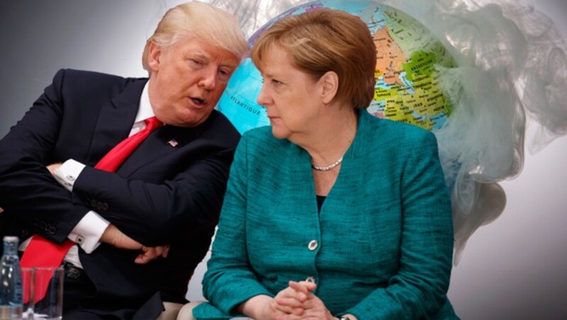 Waren sich nicht immer einig: Deutschlands Kanzlerin Angela Merkel und Donald Trump (Bild: AFP)