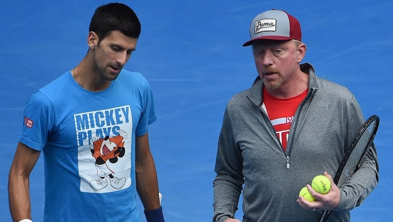 Boris Becker war von 2013 bis 2016 Trainer von Novak Djokovic. (Bild: APA/AFP/WILLIAM WEST)