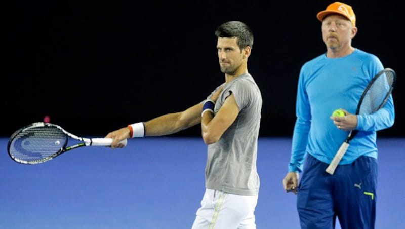 Von 2013 bis 2016 trainierte Becker Djokovic. (Bild: AP)