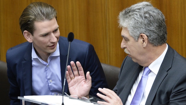 Sebastian Kurz, Hans Jörg Schelling (Bild: APA/ROBERT JAEGER)