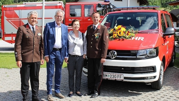 Alexander Van der Bellen besuchte das Fest der Mürzsteger Feuerwehr (Bild: BFVMZ/FF Mürzsteg)
