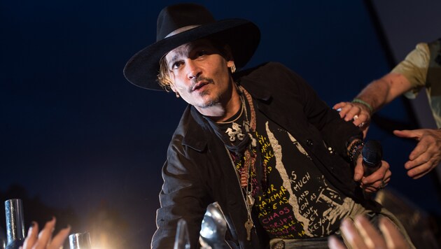Johnny Depp beim Glastonbury Festival (Bild: AFP)