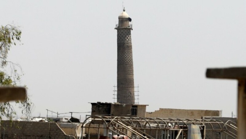 Das Minarett der Al-Nuri-Moschee (Bild: REUTERS)