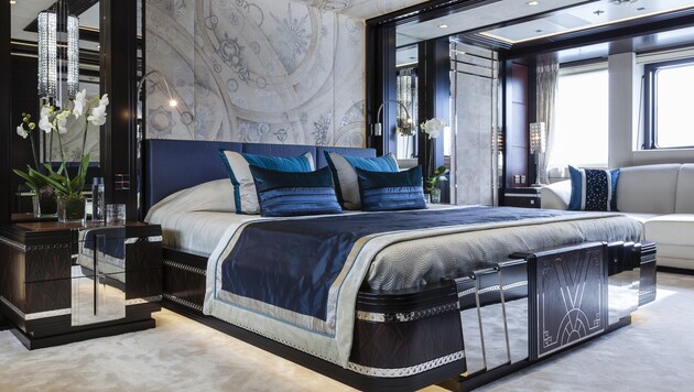 Sinnex-Einrichtung: "Owners Bed Room"; Luxusyacht Ann G (Bild: Sinnex)