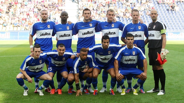 Diese Düdelingen-Mannschaft eliminierte vor acht Jahren Red Bull Salzburg. (Bild: GEPA (Archivbild))