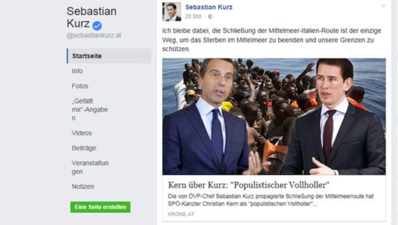 (Bild: Facebook.com/Sebastian Kurz)