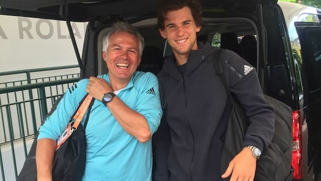 Alex Stober und Dominic Thiem – in besseren Tagen ... (Bild: "Krone")