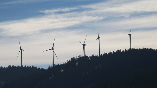 Der Windpark im Metnitzal wird gebaut (Bild: Krone)