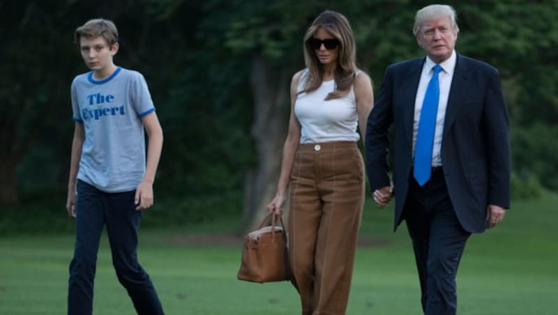 Barron ist der einzige Sohn Trumps aus der Ehe mit Melania. (Bild: AP)