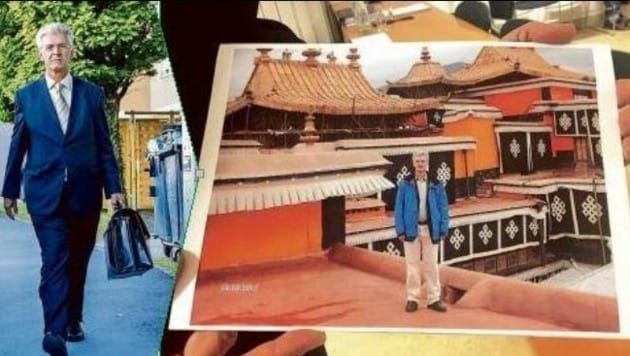 Ex-Finanzhofrat Eduard Paulus legte Foto von Chinareise zur Entlastung vor. (Bild: Markus Tschepp)