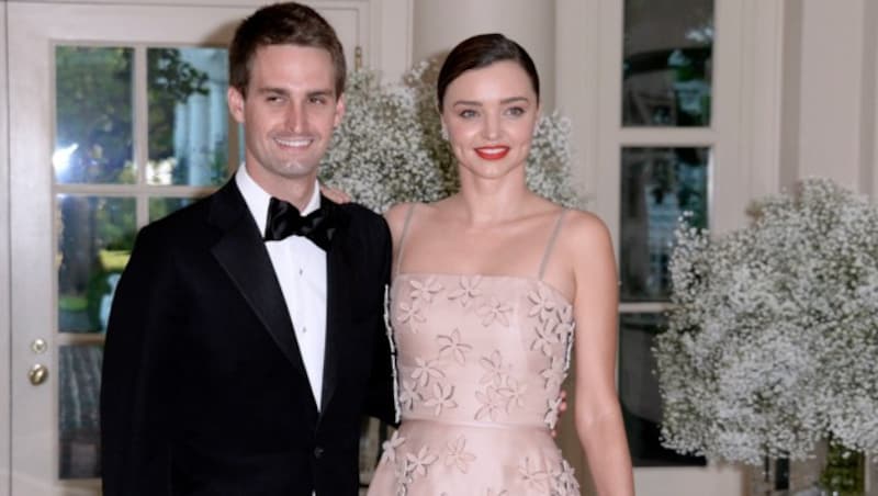 Miranda Kerr und Evan Spiegel (Bild: AFP)