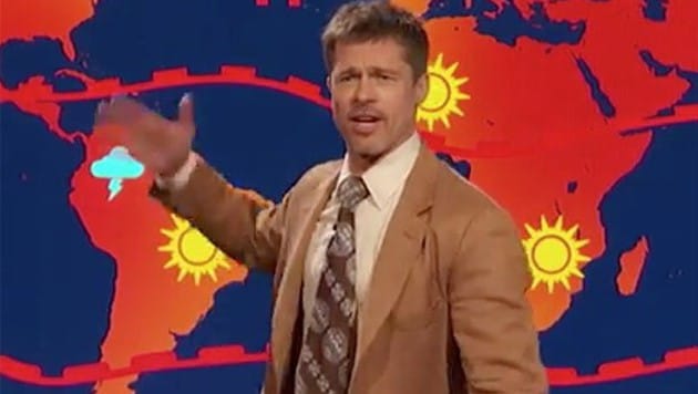 Brad Pitt macht im US-TV eine düstere Wetterprognose für die Zukunft ... (Bild: youtube.com)