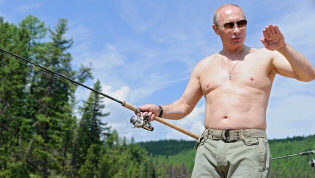 Putin beim Angeln (2013) (Bild: AFP)