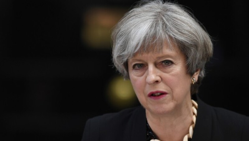 Theresa May nach am Tag nach dem London-Anschlag (Bild: AFP)